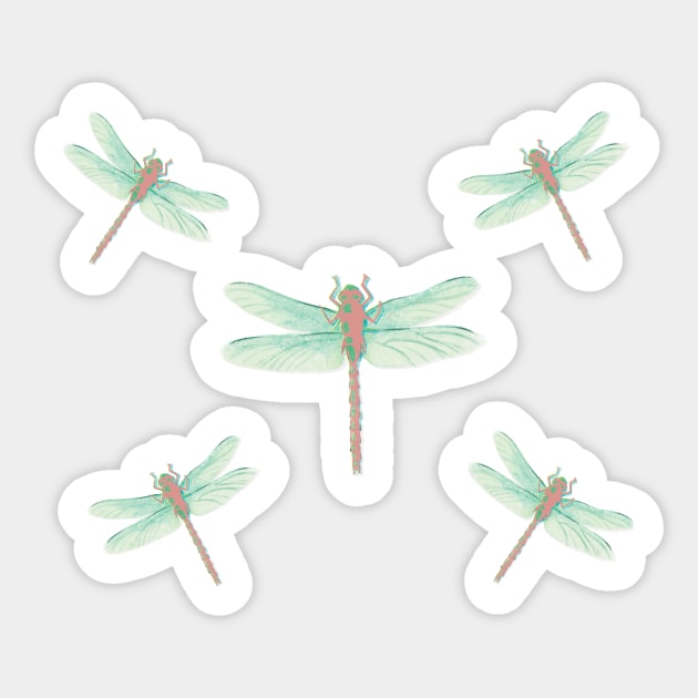 Dragenfly Pattern Sticker Sticker by ColorsHappiness